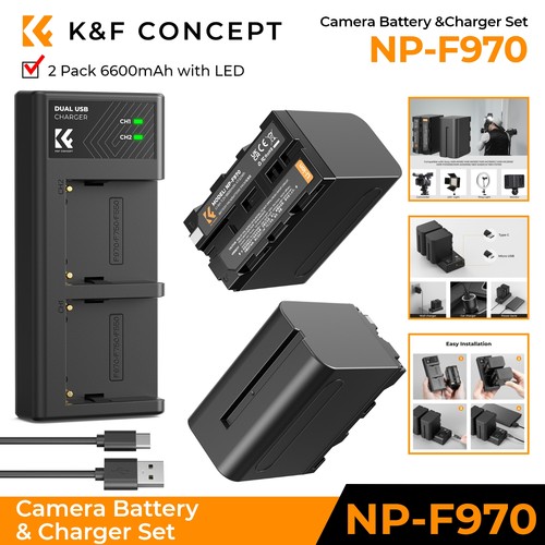 Concept np f970 6600mah - 2x, np-f970